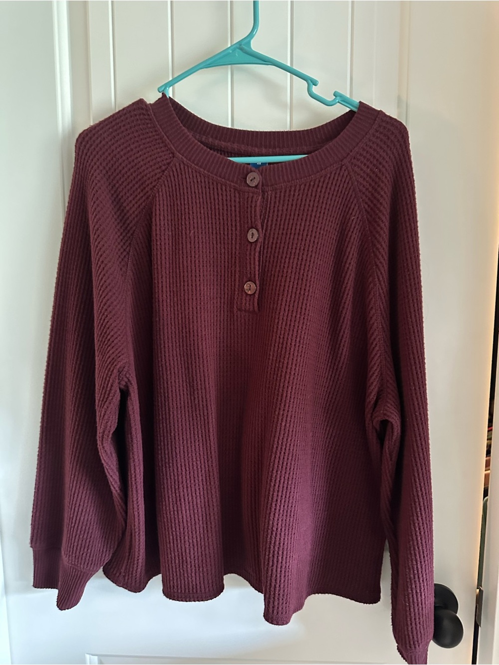 Old Navy Burgundy Ribbed Button Cardigan